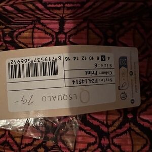 Esqualo Pink and Black Patterned Top